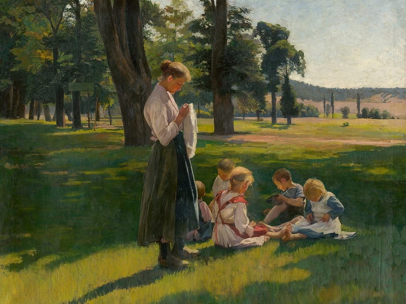 1864-Tivadar Zemplényi - Nel prato - Galleria Nazionale Slovacca